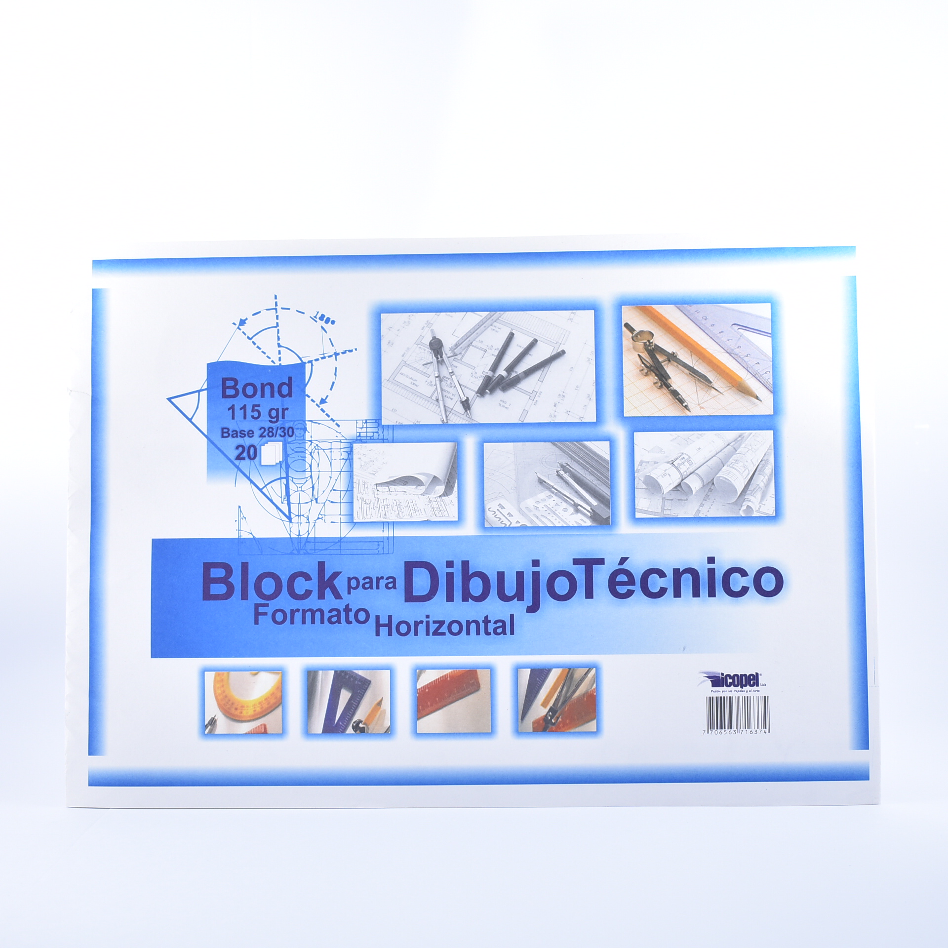 BLOCK PARA DIBUJO TECNICO FORMATO HORIZONTAL 1/4 DE PLIEGO