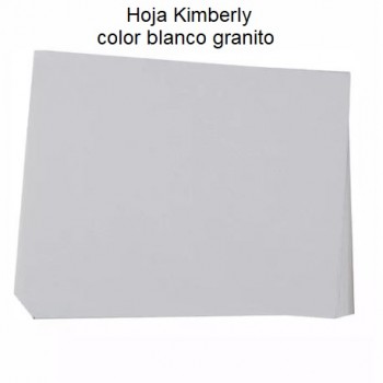 HOJAS KIMBERLI X 100 BLANCO GRANITO 1