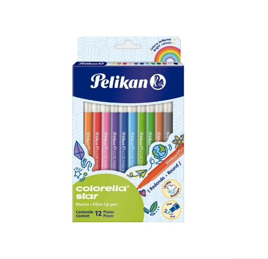 PLUMONES PELIKAN PUNTA PINCEL PASTEL X12